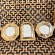 Trio petits miroirs laiton