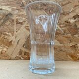 Antique Crystal D'Arques Vase With Diamond Made In France Vintage