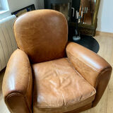 Club leather armchair