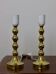 Pair of Swedish brass lamps from the mid-century.