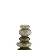 Vase galets en verre beige sable