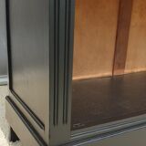 Open bookcase XIXth lacquered black