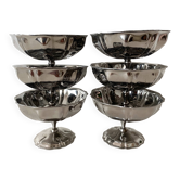 Vintage stainless steel stemmed bowls