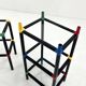 Multicoloured modular floor shelf, 1980