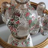 Murano style liquor service, 8 glasses