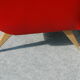 50s chairs in white and red skai, set of 2