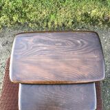Vintage English nesting tables in elm.