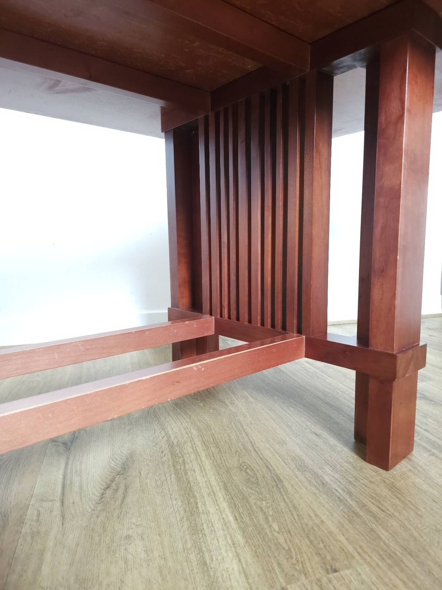 Large vintage cherry wood dining table, Taliesin 608.