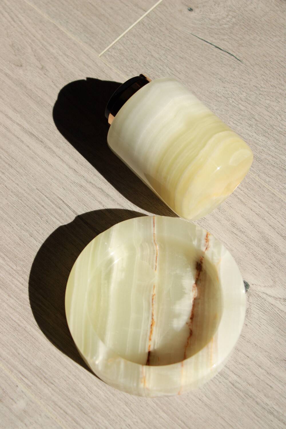 Vintage ashtray & table bookend in onyx - Art Deco period