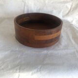 Scandinavian vintage two-tone teak salad bowl