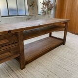 XL central island workbench oak