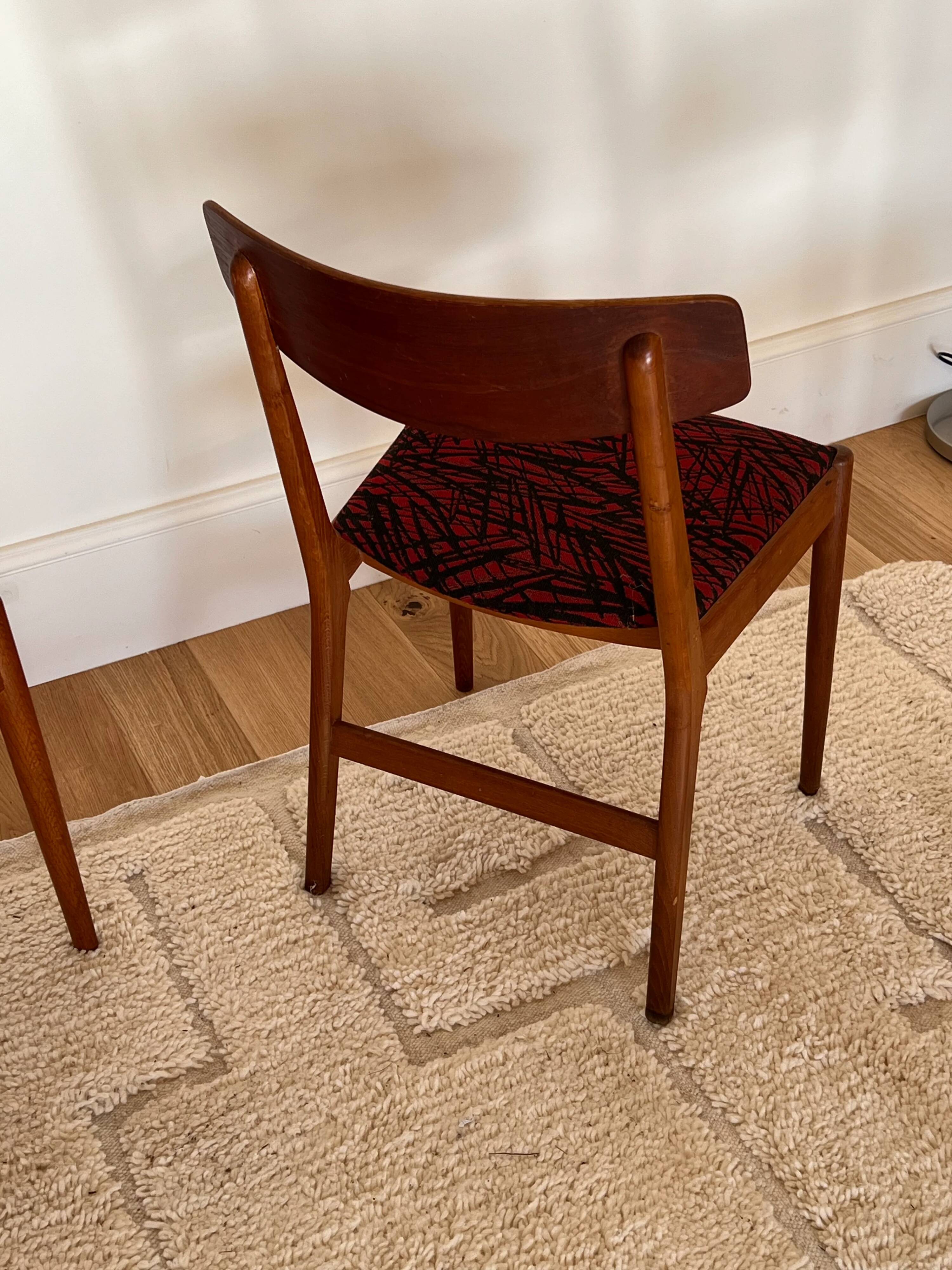 Set of 4 vintage Scandinavian "Virta" chairs