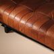Lit de jour 'DS-80' en cuir patchwork cognac par De Sede, Suisse