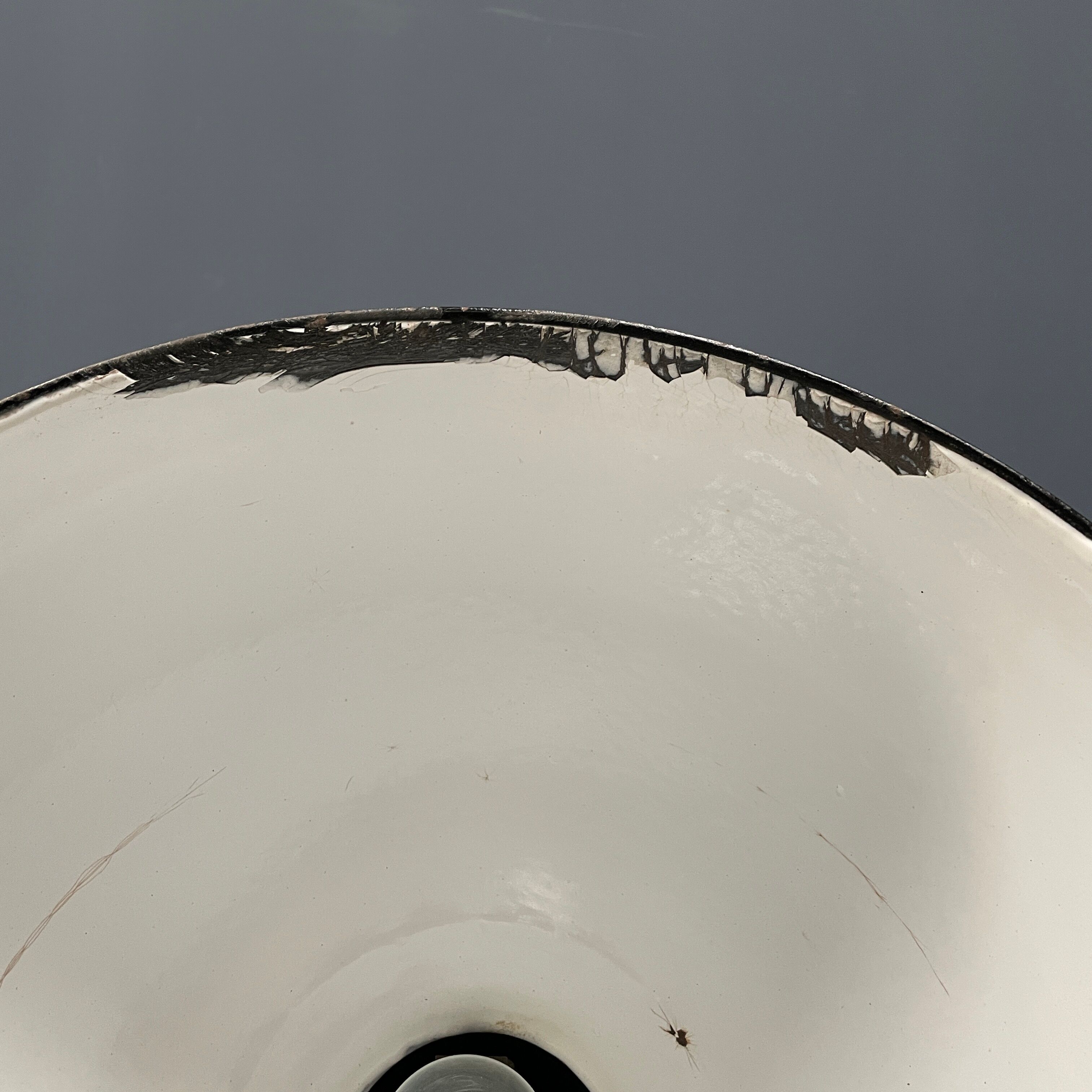 Black enamel Bauhaus factory lamp from Industria Rotterdam