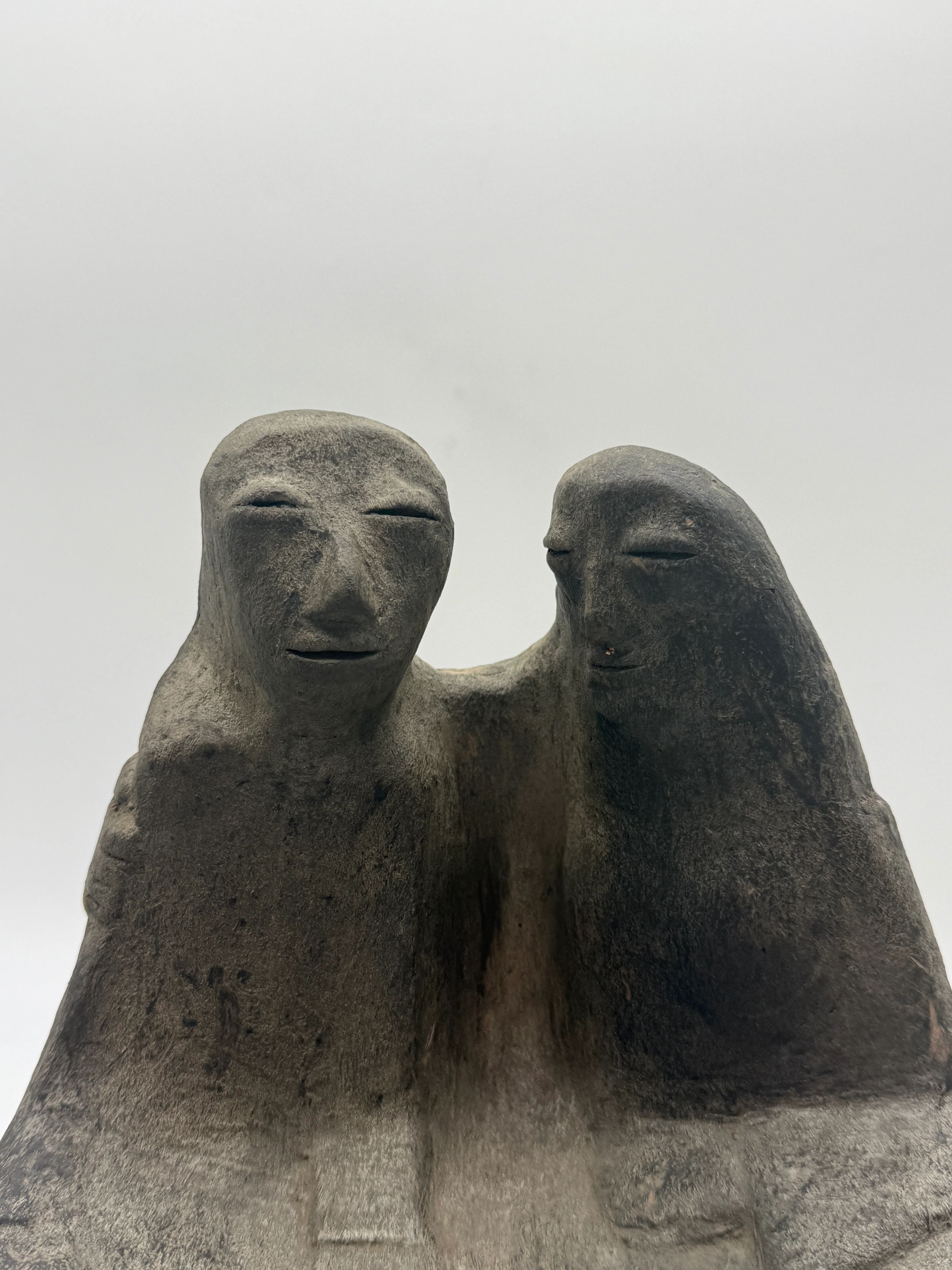 Sculpture en céramique "Coppia" Clizia (Mario Giani), Italie, 1970s