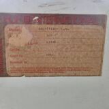 Pair of brass and suede bedside tables by RUF International, 1970.