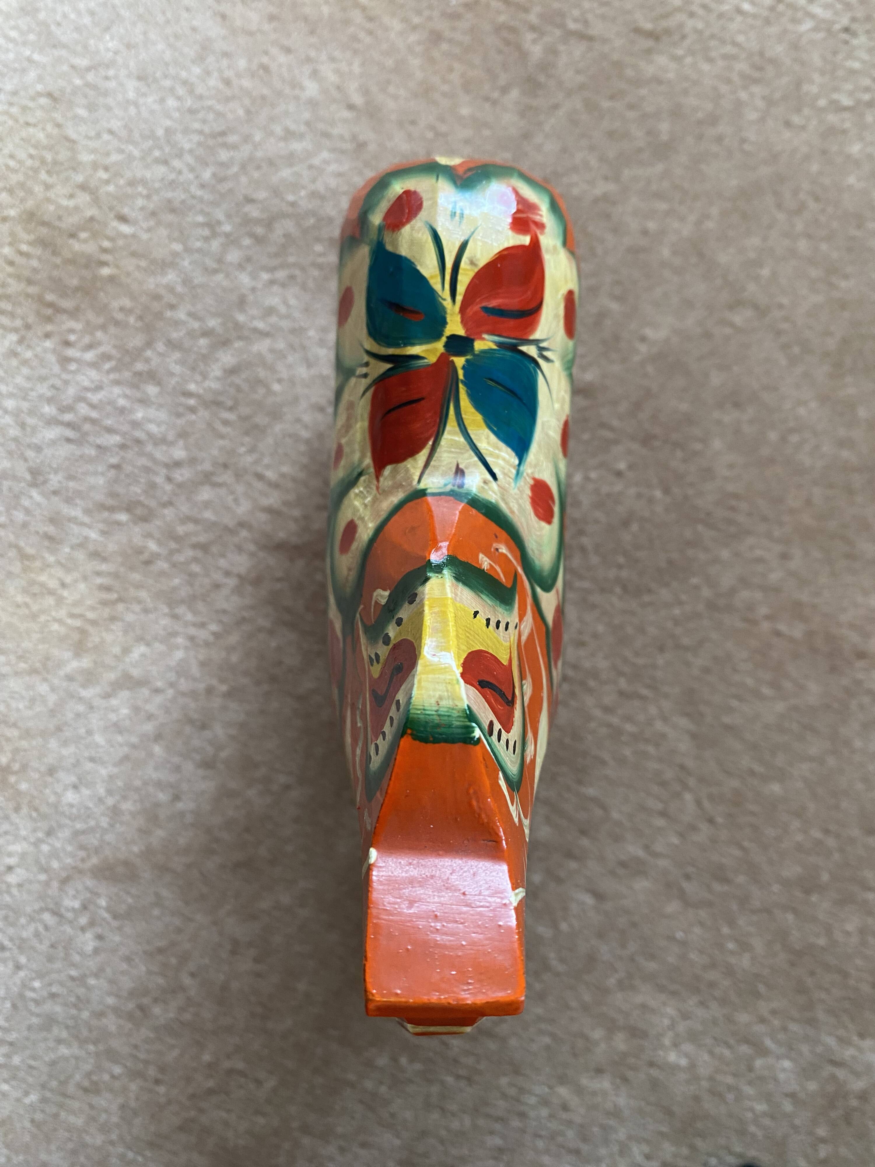 Dalarna horses 60s Swedish crafts (set of 2)