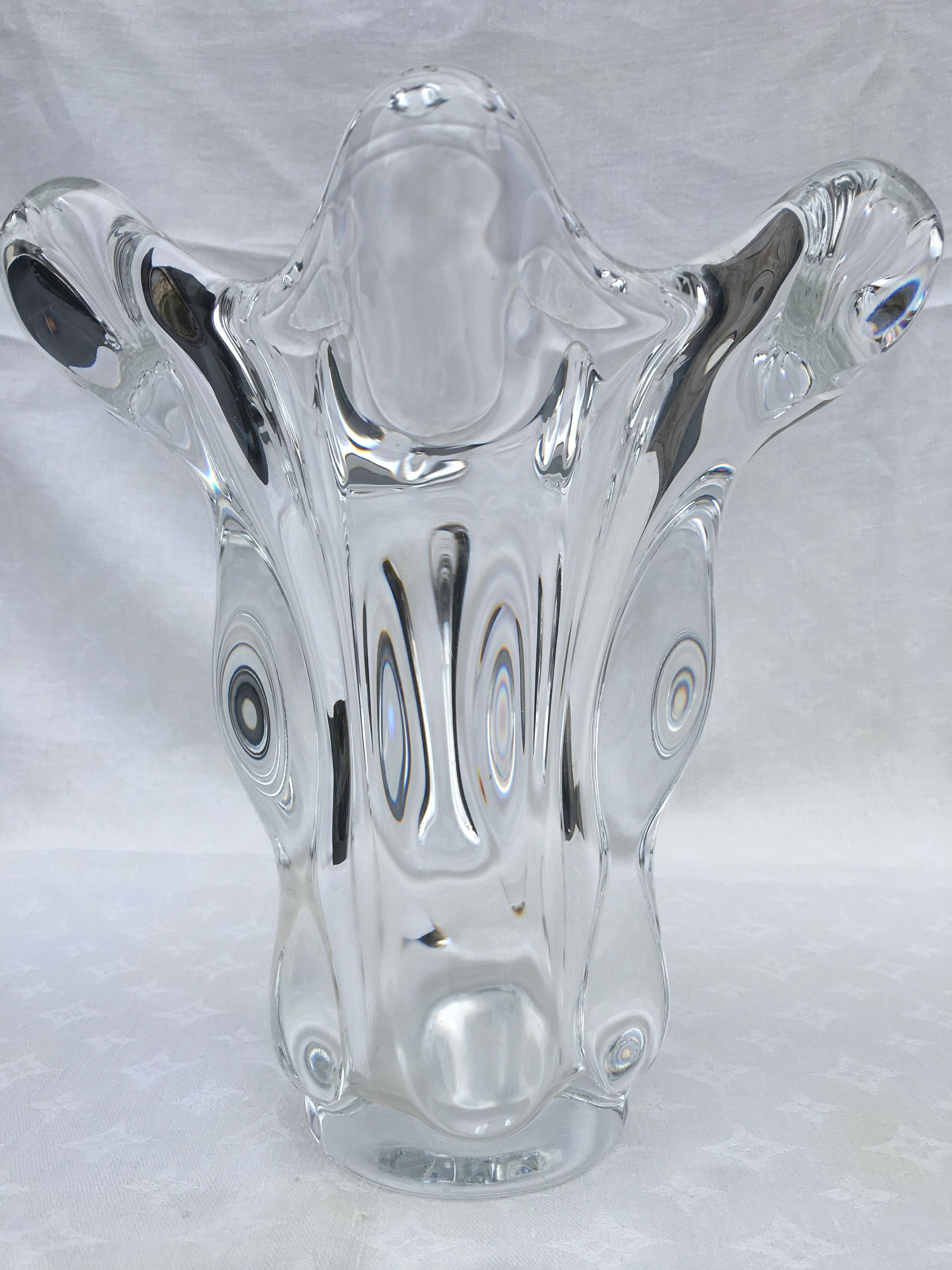 Large vase cascade crystal valves 1950/60 h