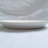 Green oval shallow dish Moulin des Loups