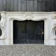 Impressive Louis XV style fireplace in Carrara marble circa 1880