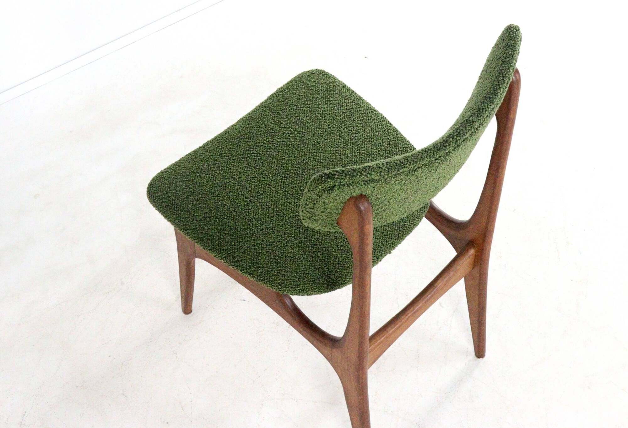 Set of 4 dining chairs 'Cindy' - new upholstery - mid century modern - teak