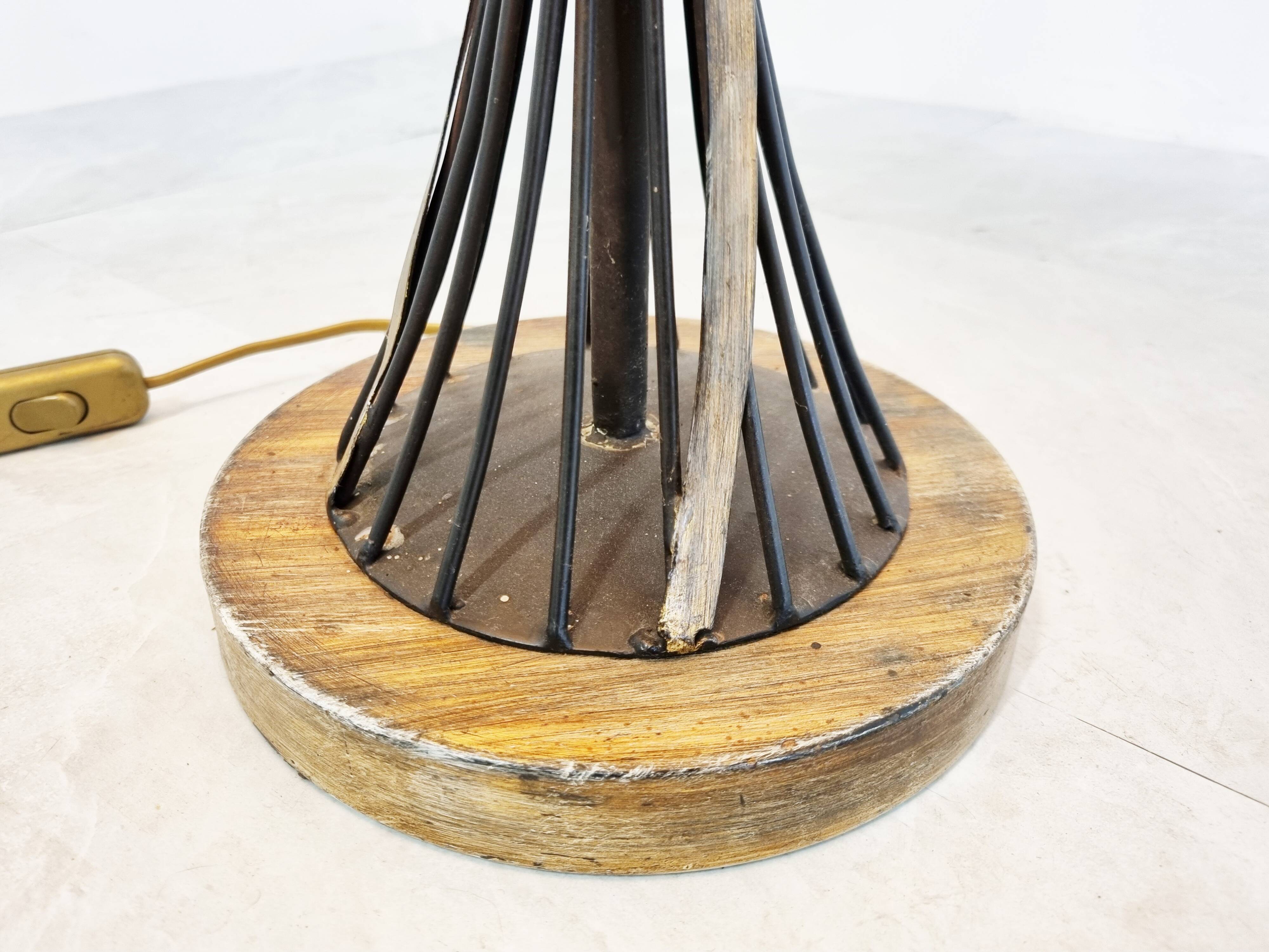 Lampe de table vintage en forme de gerbe de blé - années 1960