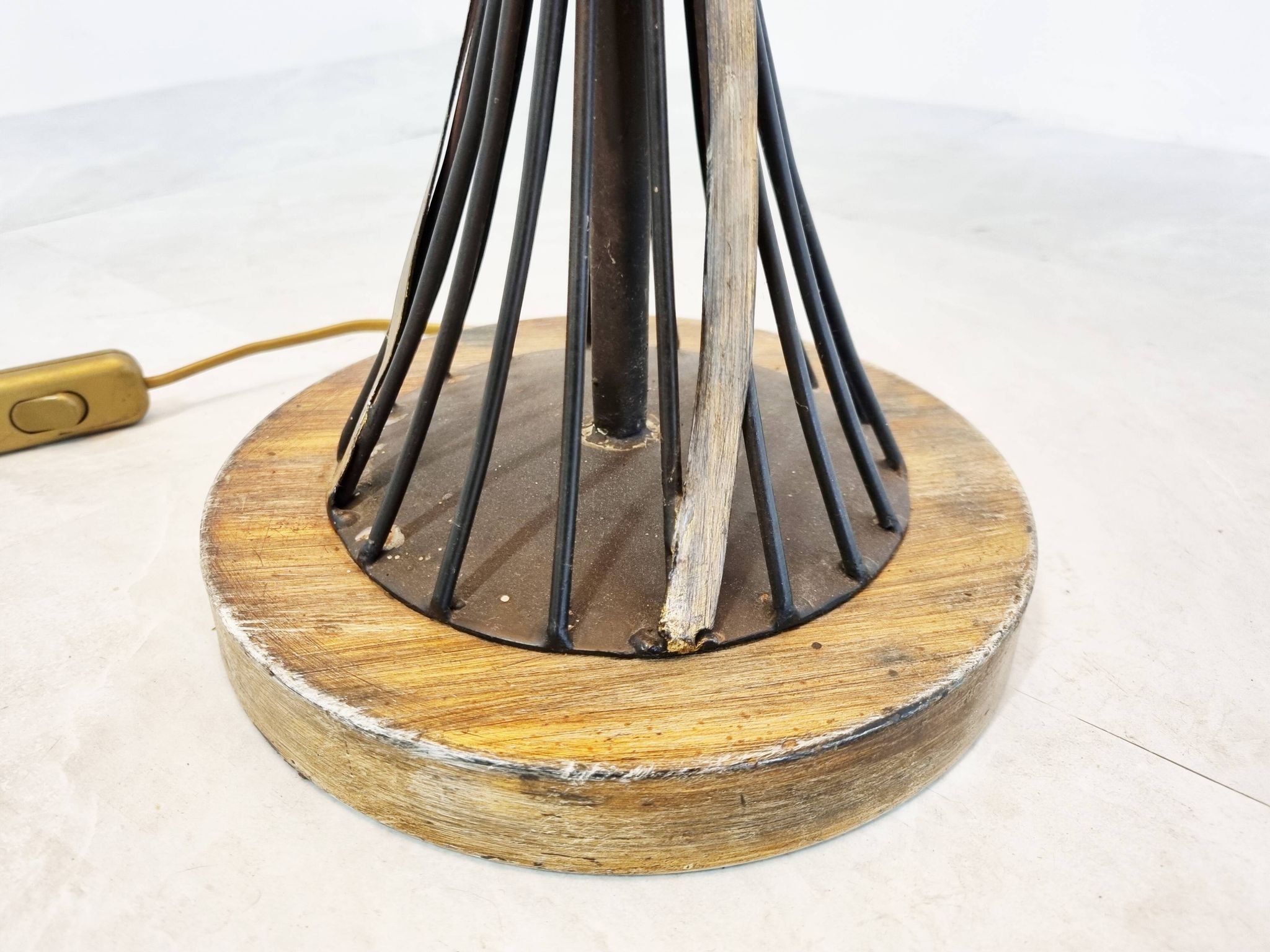Lampe de table vintage en forme de gerbe de blé - années 1960