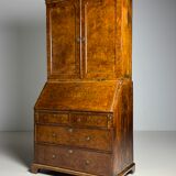 Burr walnut bureau bookcase 19th century