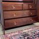 19th-century Victorian English bedroom wardrobe in mahogany.