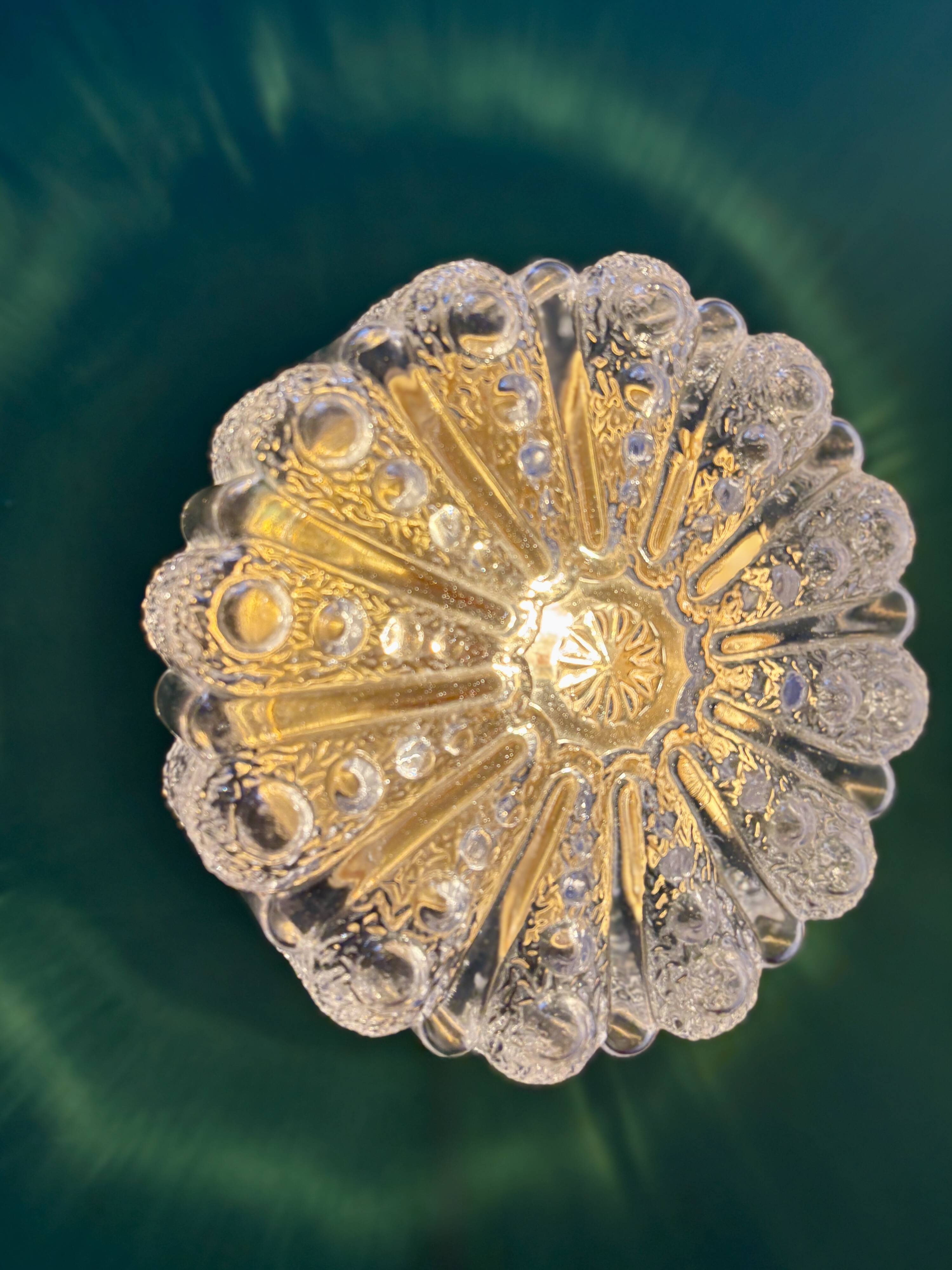 Vintage glass moulded globe wall/ceiling light.