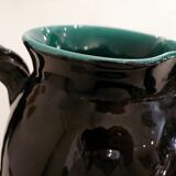 Set of 2 pitchers with braided handles, in Grandjan-Jourdan Vallauris earthenware, 1950