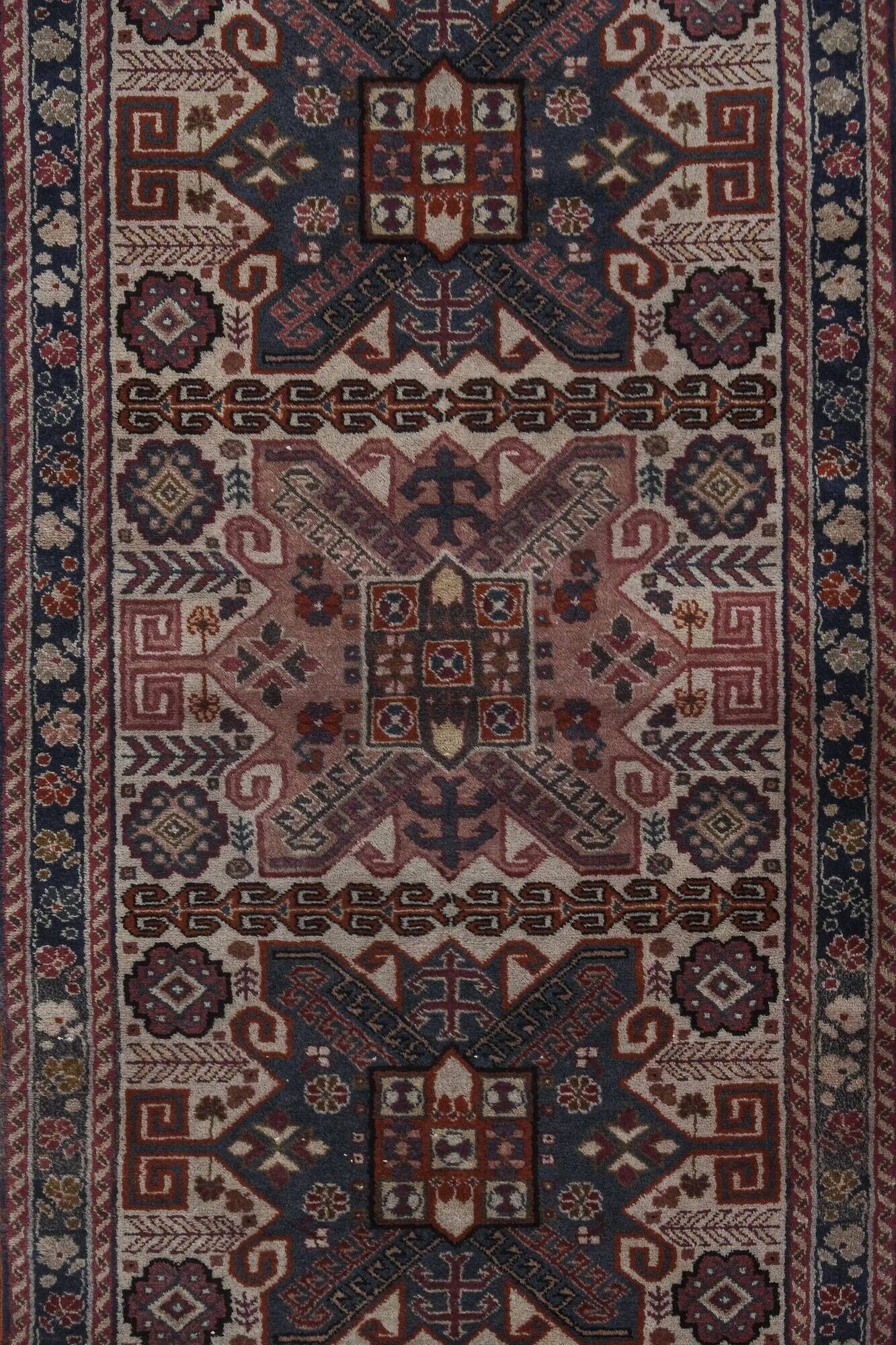 Vintage Turkish hallway rug 77x305 cm