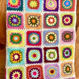 Vintage crochet cover - handmade -