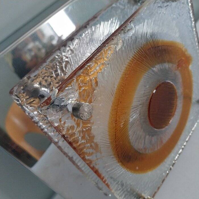 Pair of Italian Mazzega glass wall lights