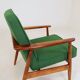 Mid Century Lounge Chair Vintage Moss Wool, Poland 1960