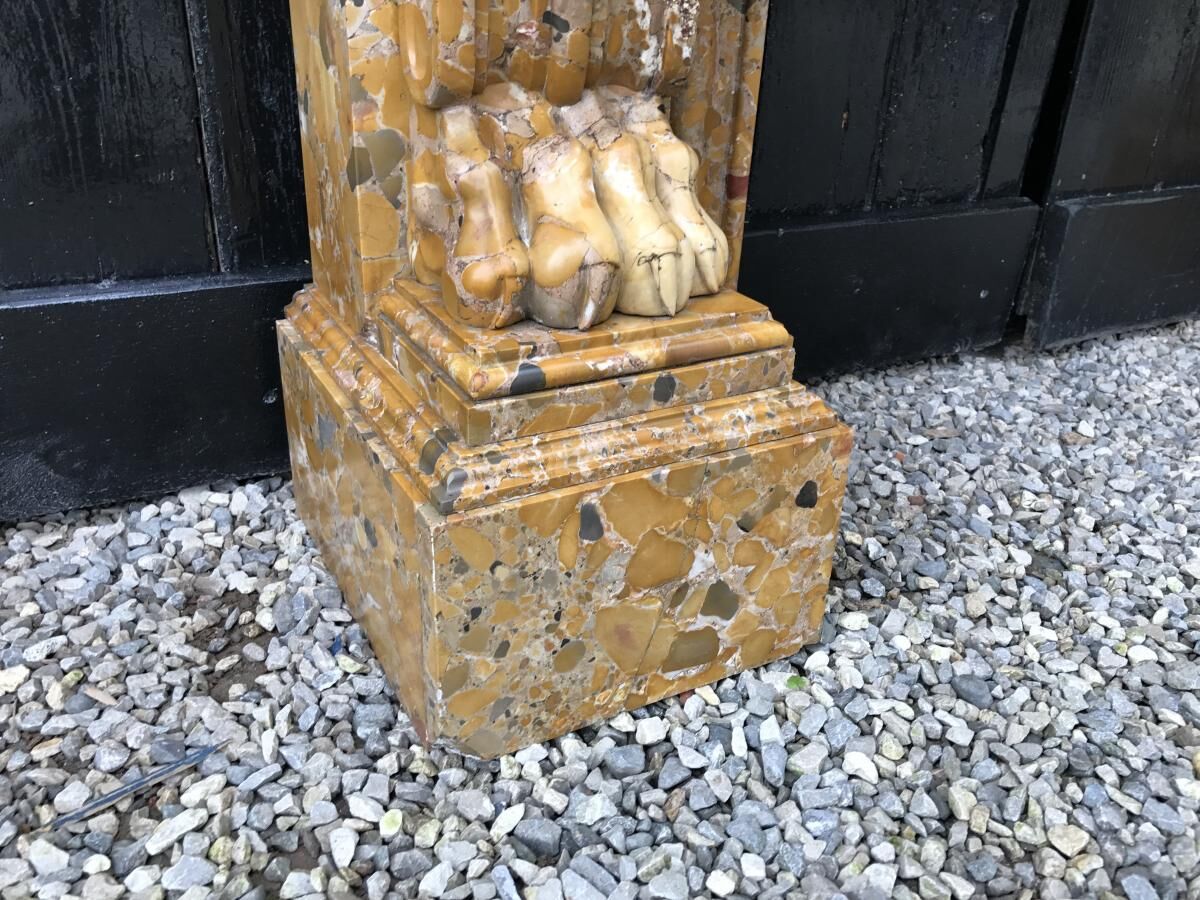 Breach of Aleppo nineteenth century marble fireplace
