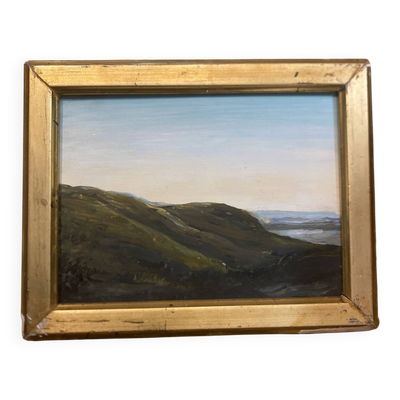 Peinture de nature encadrée / artiste Français