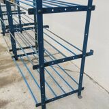 Set of 3 Rigidex iron storage locker shelves 1950s