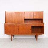 Danish design teak highboard, 1960s