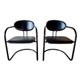 Paire de chaises Bauhaus éditées par Effezeta, italie 1980