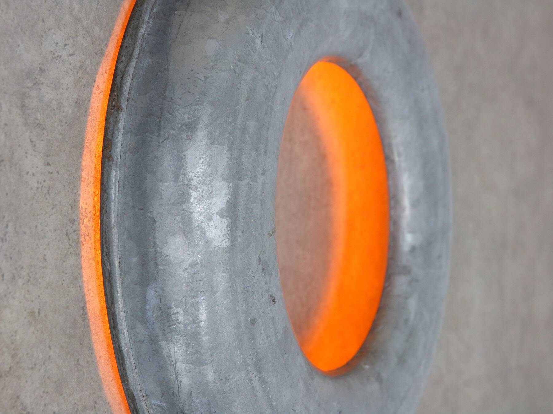 Vintage Italian Metal Donought Wall Lamp