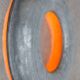 Vintage Italian Metal Donought Wall Lamp