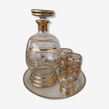 Ensemble carafe, verres et plateau