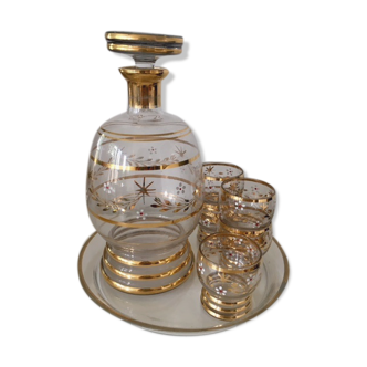 Ensemble carafe, verres et plateau