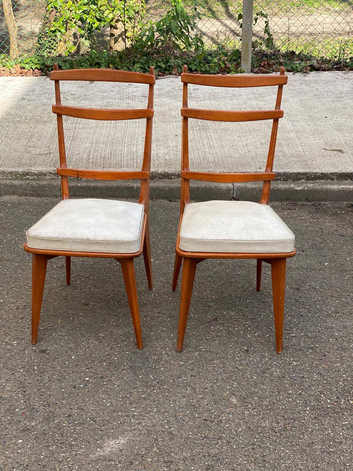 2 chaises scandinaves design italien des années 1960