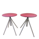 German red leather swivel filigree rotating height adjusting stools by Hailo 1960s, Set of 2