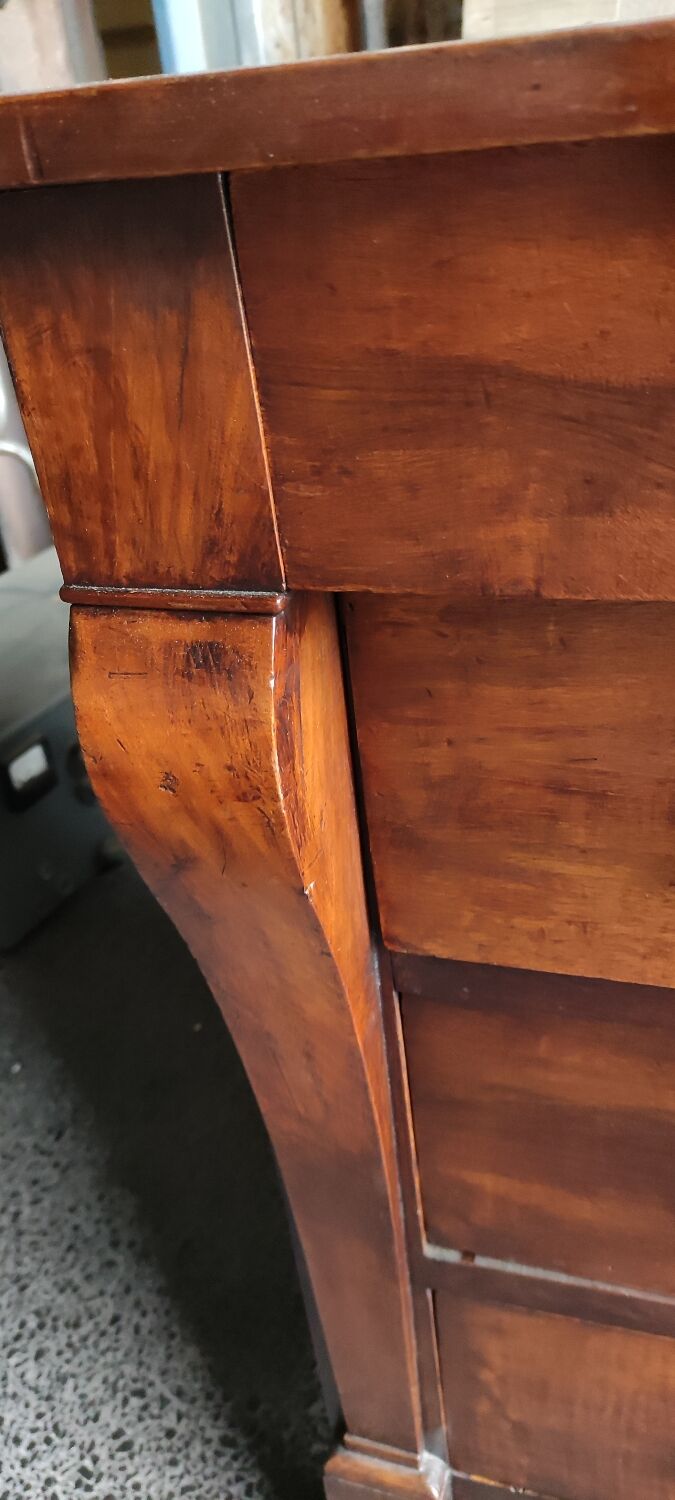 Walnut directoire chest of drawers, lacrosse