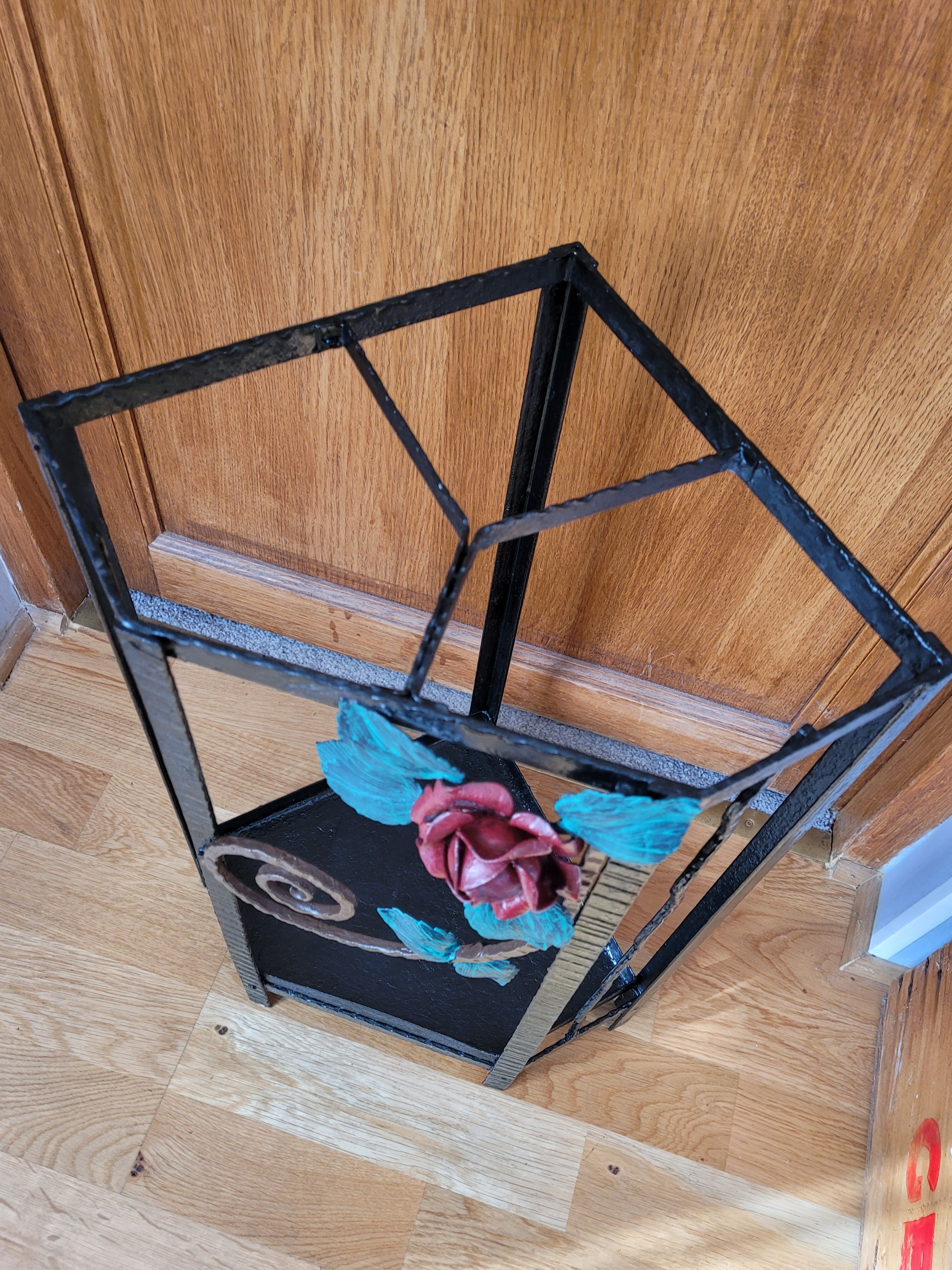 Wrought iron umbrella door