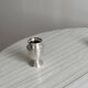 Silver metal duo, small vase and decorative pot