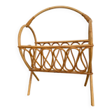 Rattan magazine rack